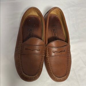 Mephisto Brown Leather Slip-On Loafers